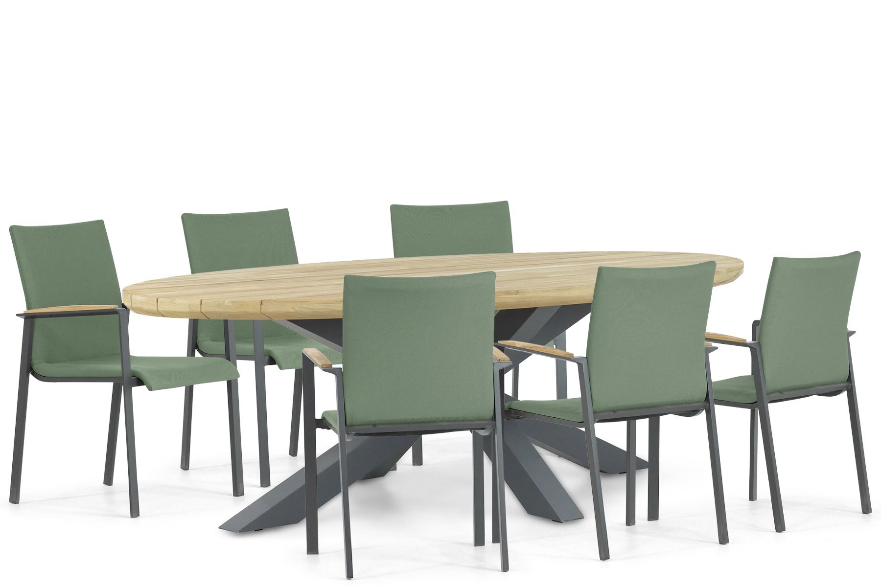 Lifestyle Brandon/Diogo 240 cm dining tuinset 7-delig