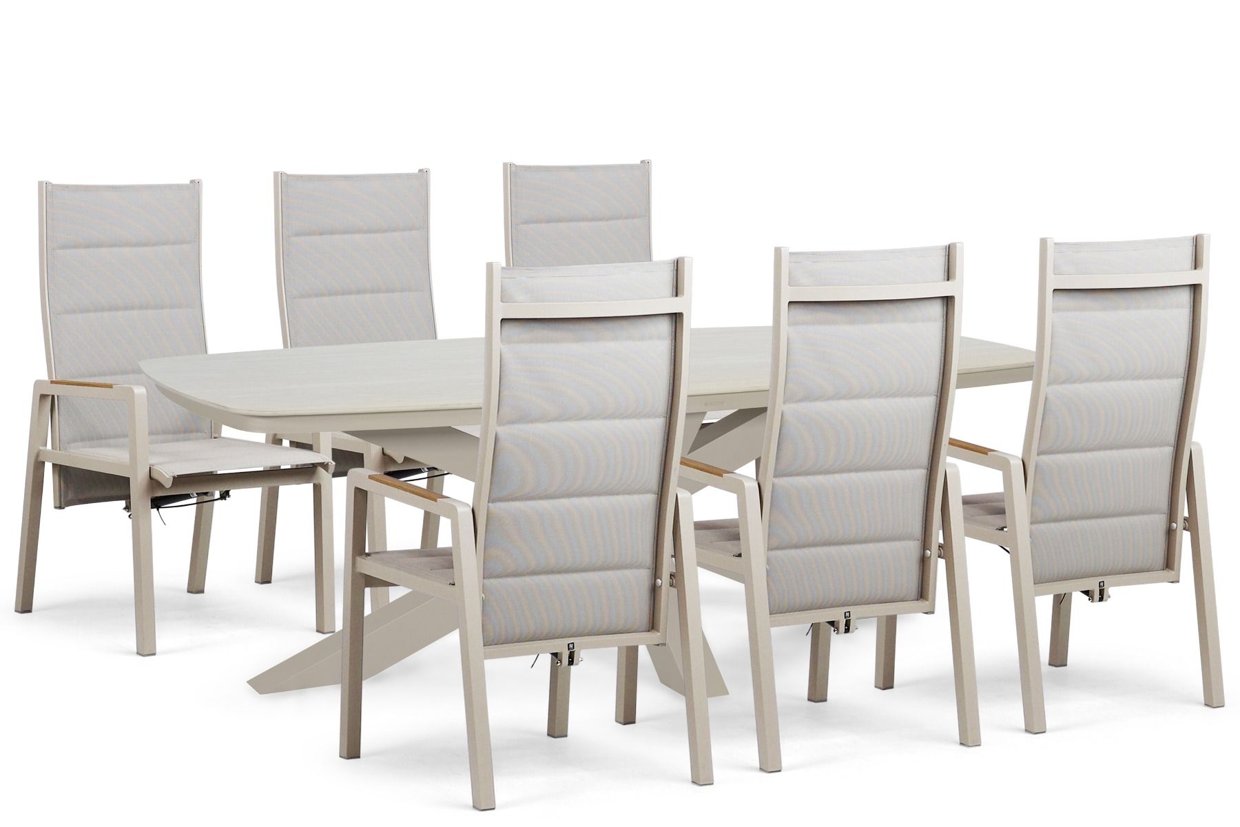 Lifestyle Essence/Belluno 220x100 cm dining tuinset 7-delig
