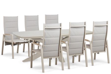Lifestyle Essence/Belluno 220x100 cm dining tuinset 7-delig