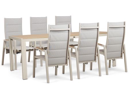 Lifestyle Essence/Creta 210x90 cm dining tuinset 7-delig