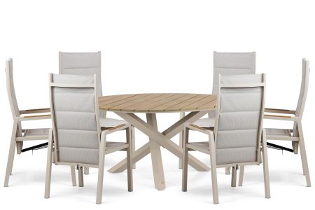 Lifestyle Essence/Ancona 150 cm dining tuinset 7-delig