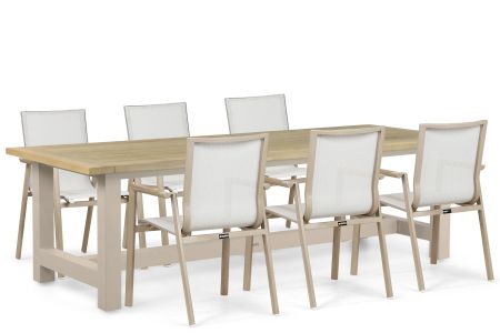 Lifestyle Fiora/San Francisco 260x100 cm dining tuinset 7-delig