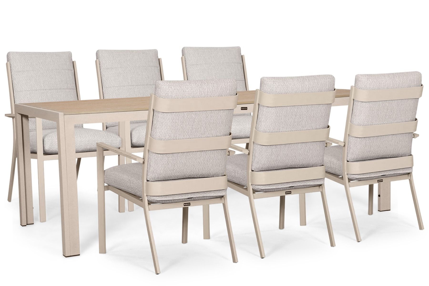 Lifestyle Lecce/Creta 205x90 cm dining tuinset 7-delig