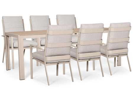 Lifestyle Lecce/Creta 205x90 cm dining tuinset 7-delig