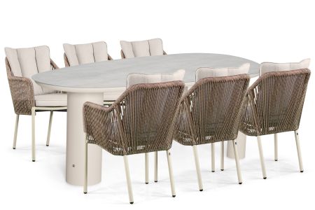Lifestyle Marbella/Guave 240x120 cm dining tuinset 7-delig
