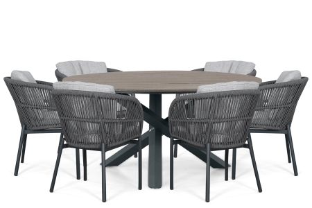 Lifestyle Monaco/Ancona 150 cm dining tuinset 7-delig