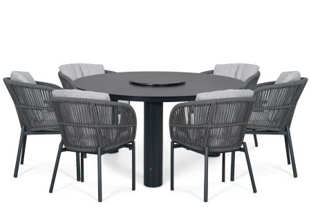 Lifestyle Monaco/Arancia 150 cm dining tuinset 7-delig
