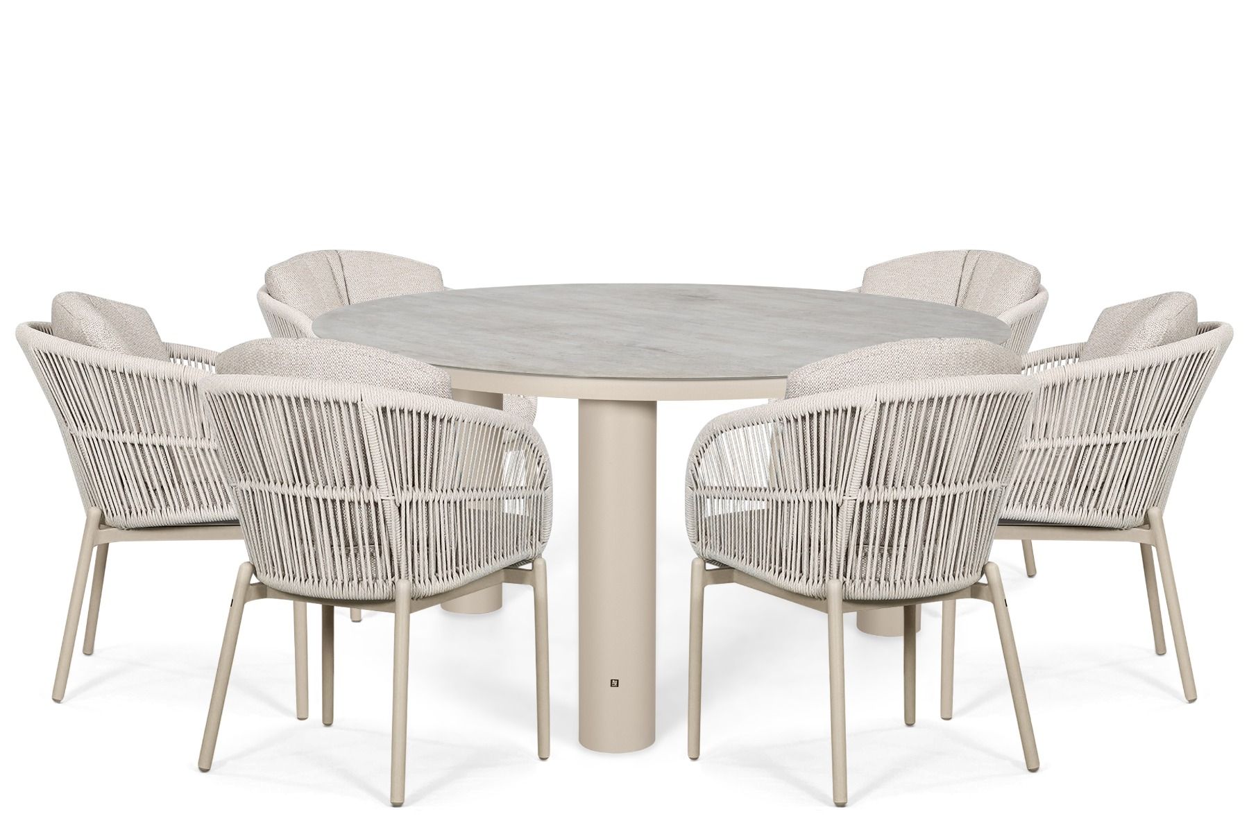 Lifestyle Monaco/Arancia 150 cm dining tuinset 7-delig