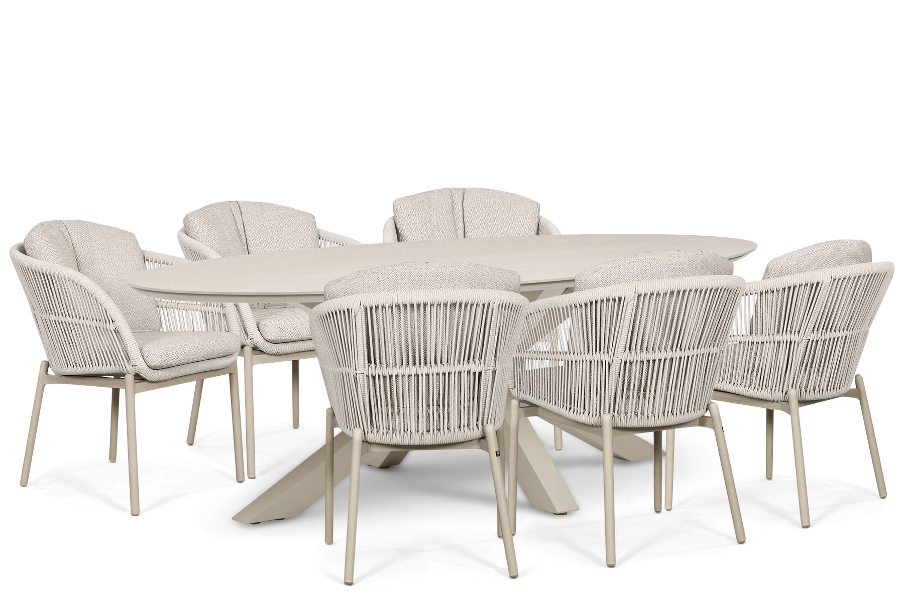 Lifestyle Monaco/Lunea 240x120 cm dining tuinset 7-delig