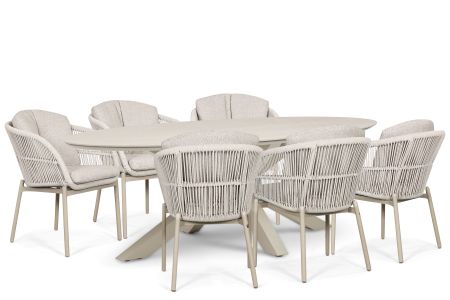 Lifestyle Monaco/Lunea 240x120 cm dining tuinset 7-delig