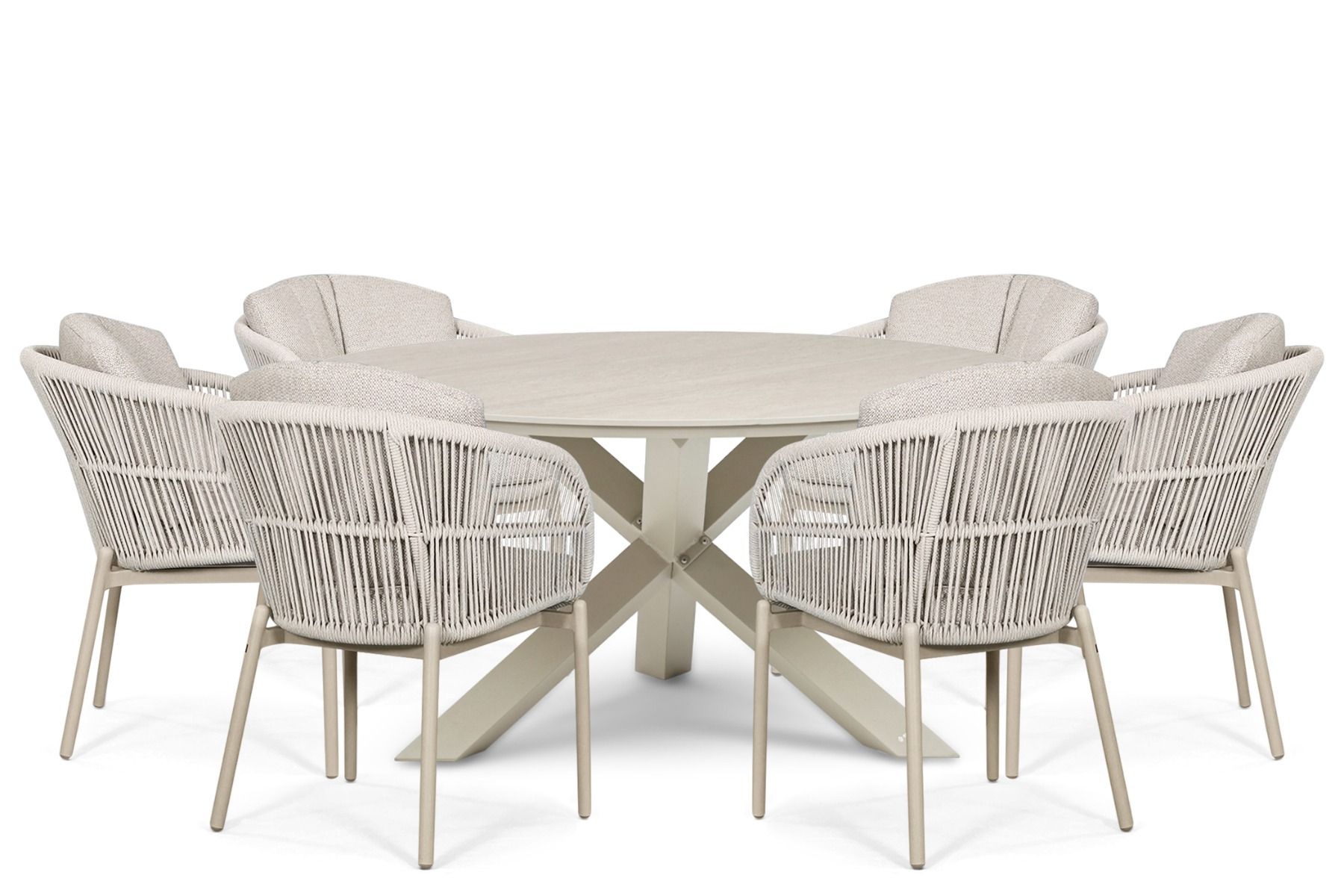Lifestyle Monaco/Xento 150 cm dining tuinset 7-delig