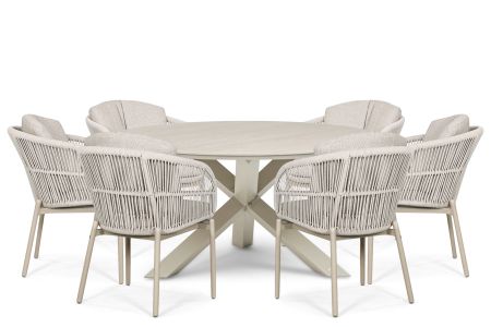 Lifestyle Monaco/Xento 150 cm dining tuinset 7-delig