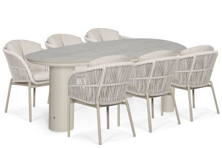Lifestyle Monaco/Guave 240x120 cm dining tuinset 7-delig