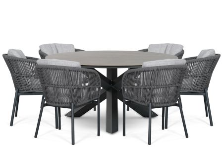 Lifestyle Monaco/Xento 150 cm dining tuinset 7-delig