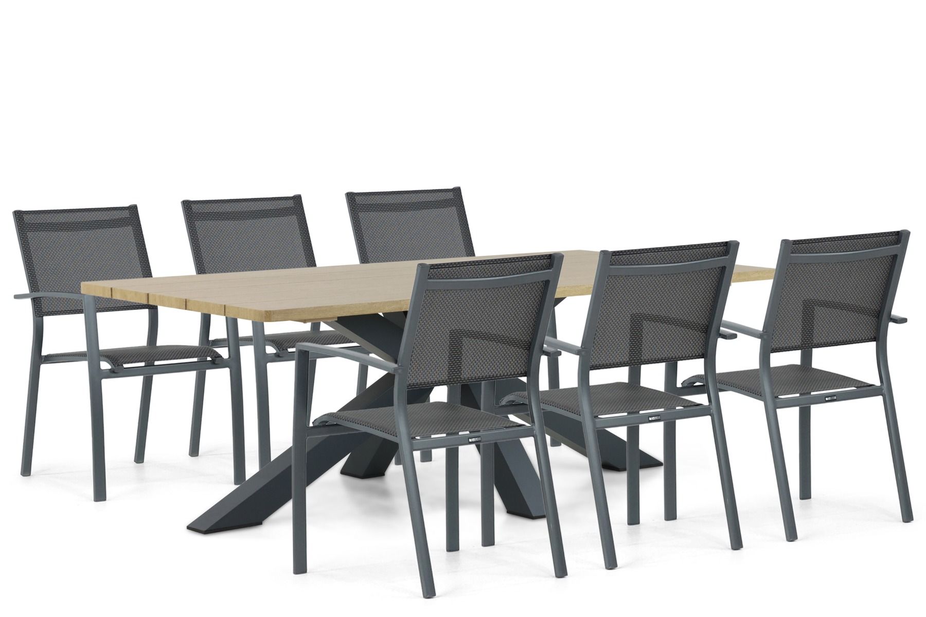 Lifestyle Sella/Azzurro 220 cm dining tuinset 7-delig