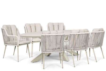 Lifestyle Tivoli/Lunea 240x120 cm dining tuinset 7-delig