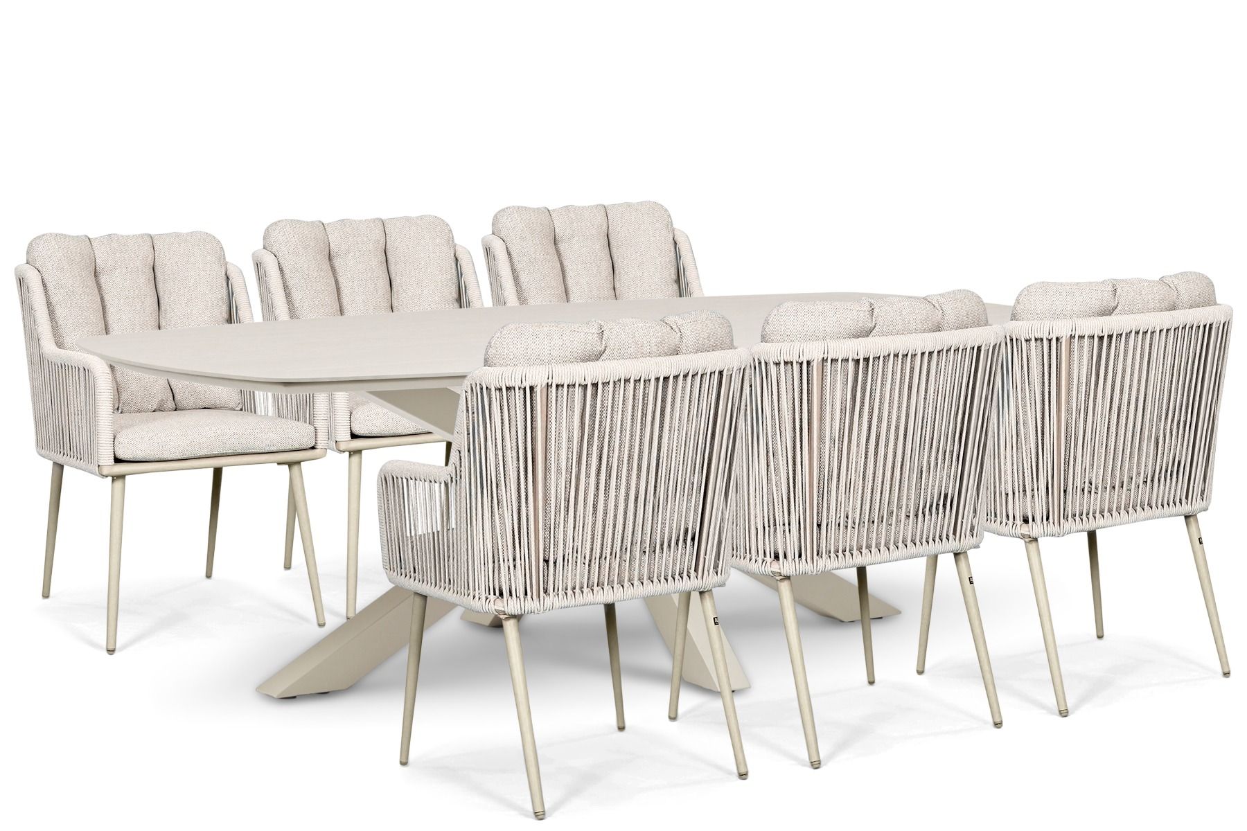 Lifestyle Tivoli/Voyage 240x120 cm dining tuinset 7-delig