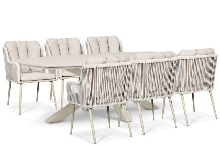 Lifestyle Tivoli/Voyage 240x120 cm dining tuinset 7-delig
