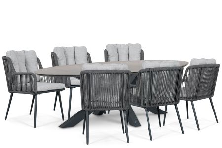 Lifestyle Tivoli/Lunea 240x120 cm dining tuinset 7-delig