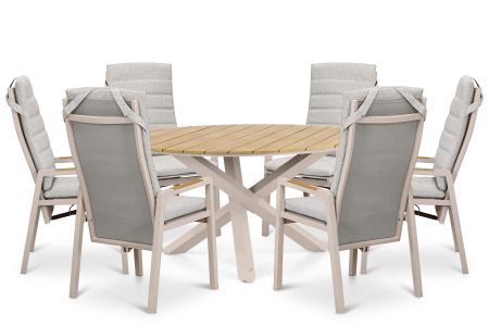 Lifestyle Vivaro/Ancona 150 cm dining tuinset 7-delig