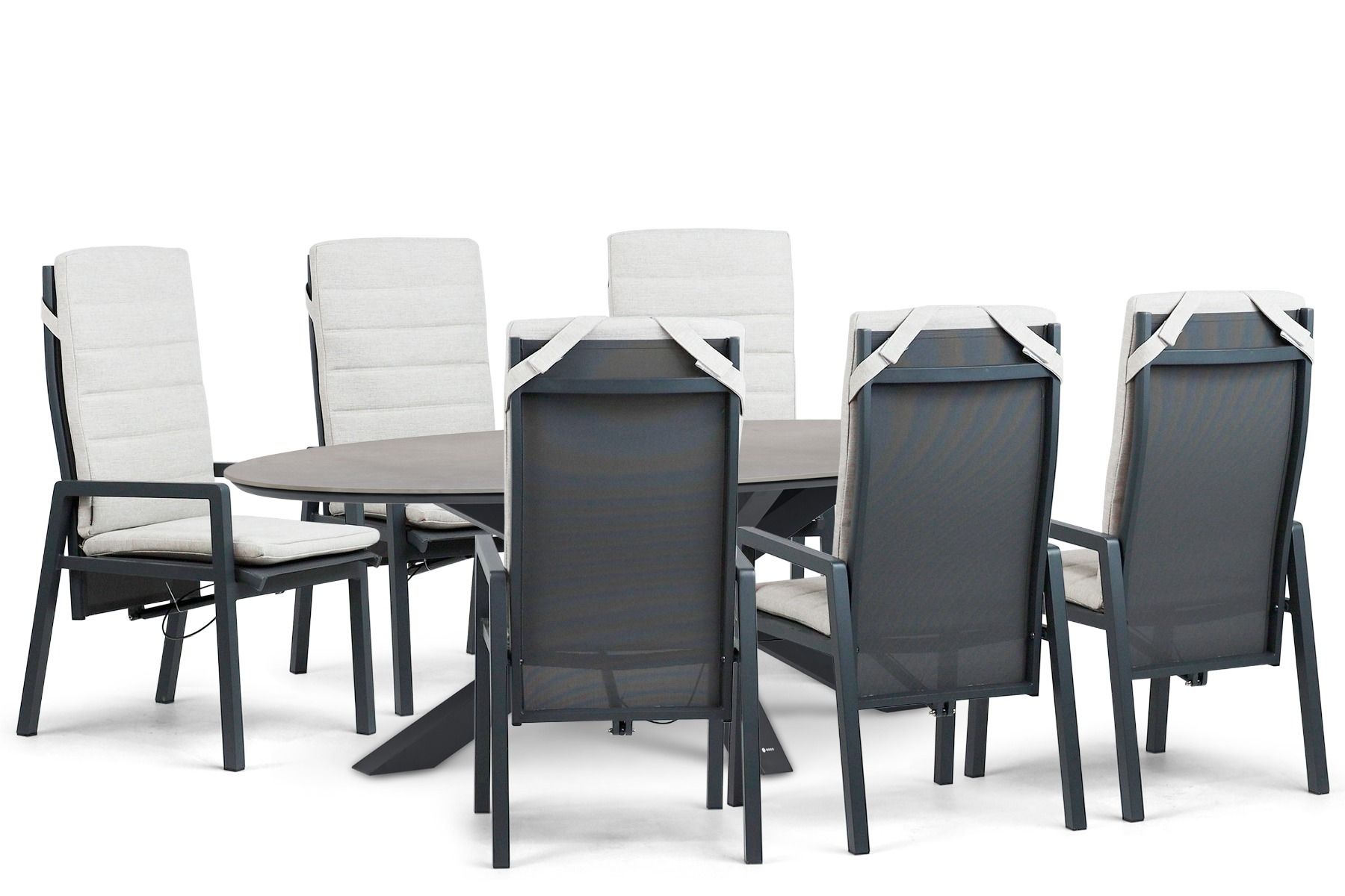 Lifestyle Vivaro/Lunea 240x120 cm dining tuinset 7-delig