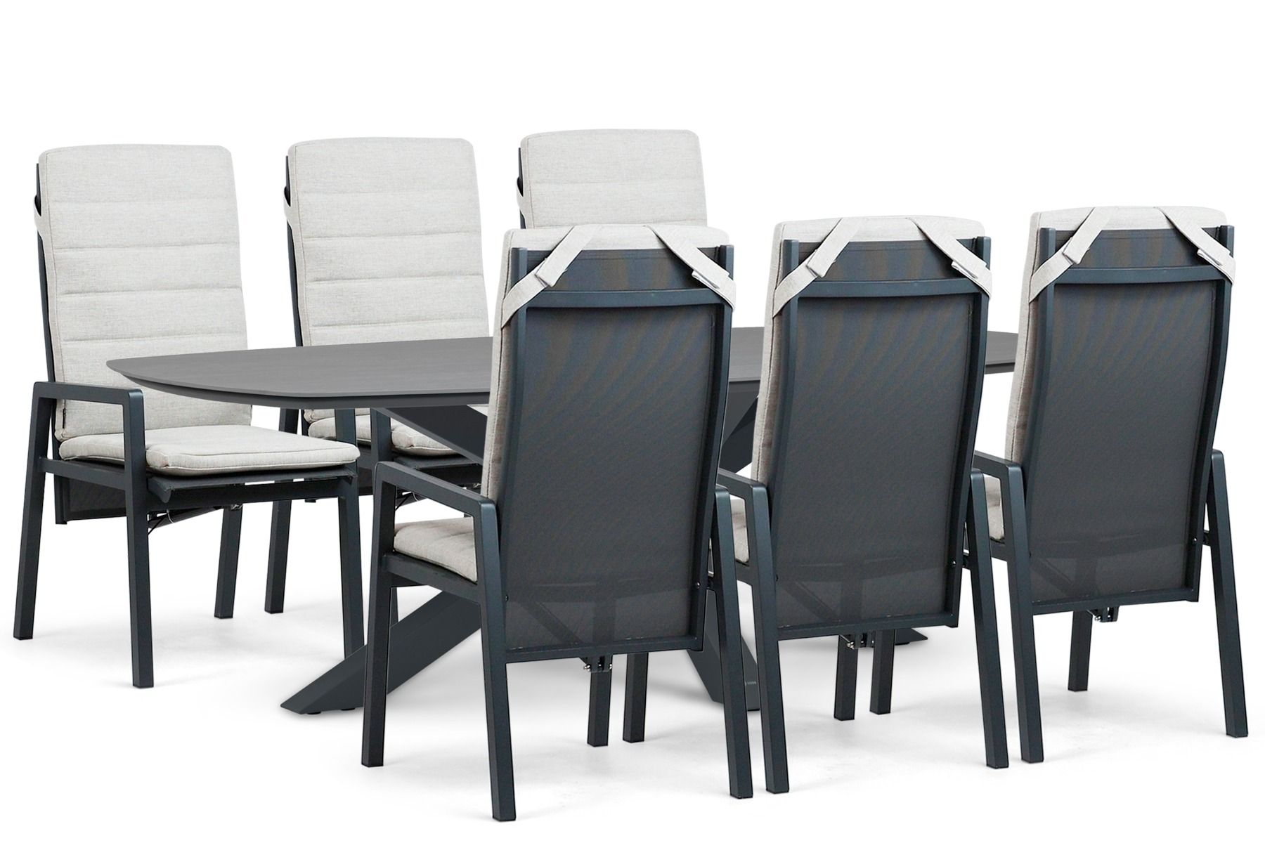 Lifestyle Vivaro/Voyage 240x120 cm dining tuinset 7-delig