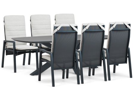 Lifestyle Vivaro/Voyage 240x120 cm dining tuinset 7-delig