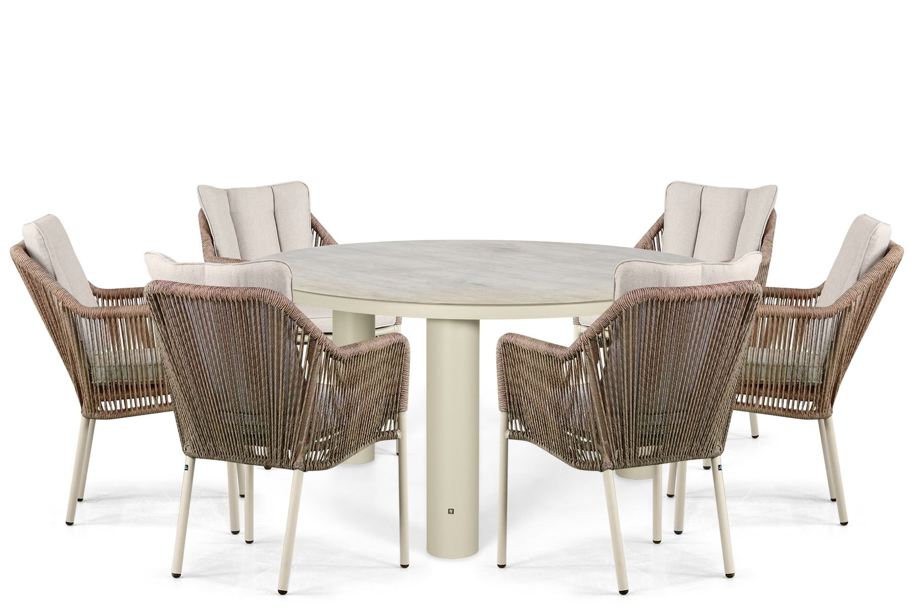 Lifestyle Marbella/Arancia 150 cm dining tuinset 7-delig