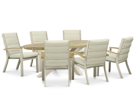 Osmen Midura/Diogo 240x120 cm dining tuinset 7-delig