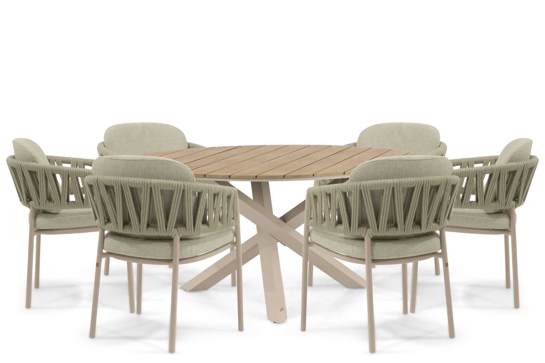 4 Seasons Outdoor Calma/Ancona 150 cm dining tuinset 7-delig
