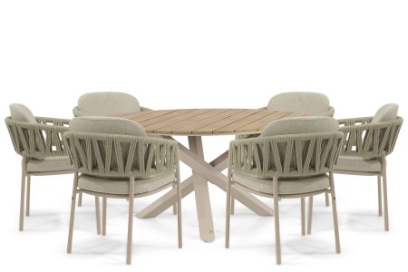 4 Seasons Outdoor Calma/Ancona 150 cm dining tuinset 7-delig