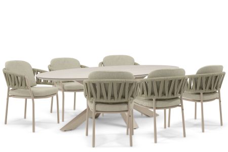4 Seasons Outdoor Calma/Lunea 240x120 cm dining tuinset 7-delig