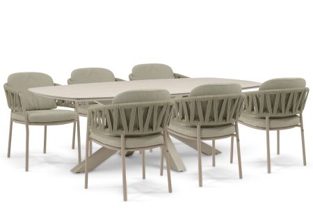 4 Seasons Outdoor Calma/Voyage 240x120 cm dining tuinset 7-delig