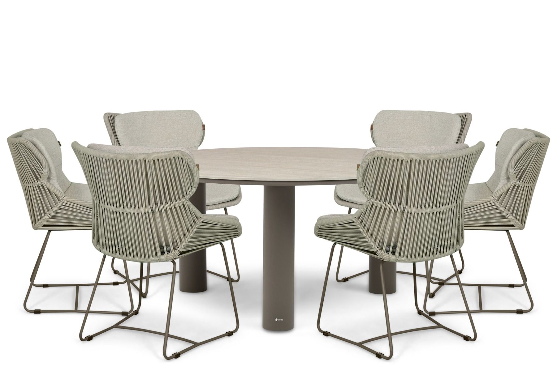Santika Samari/Trino 158 cm dining tuinset 7-delig