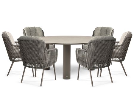 Santika Cayora/Trino 158 cm dining tuinset 7-delig