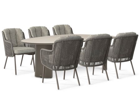 Santika Cayora/Voyage 240x120 cm dining tuinset 7-delig