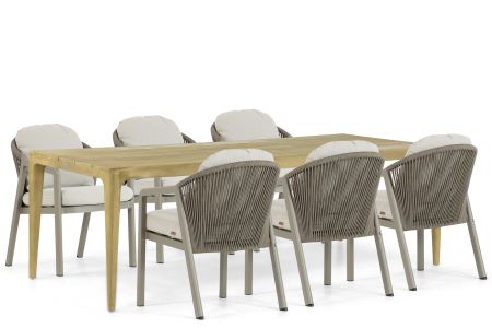 Santika Guss/Sentis 240 cm dining tuinset 7-delig