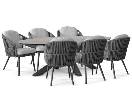 Santika Marani/Lunea 240x120 cm dining tuinset 7-delig