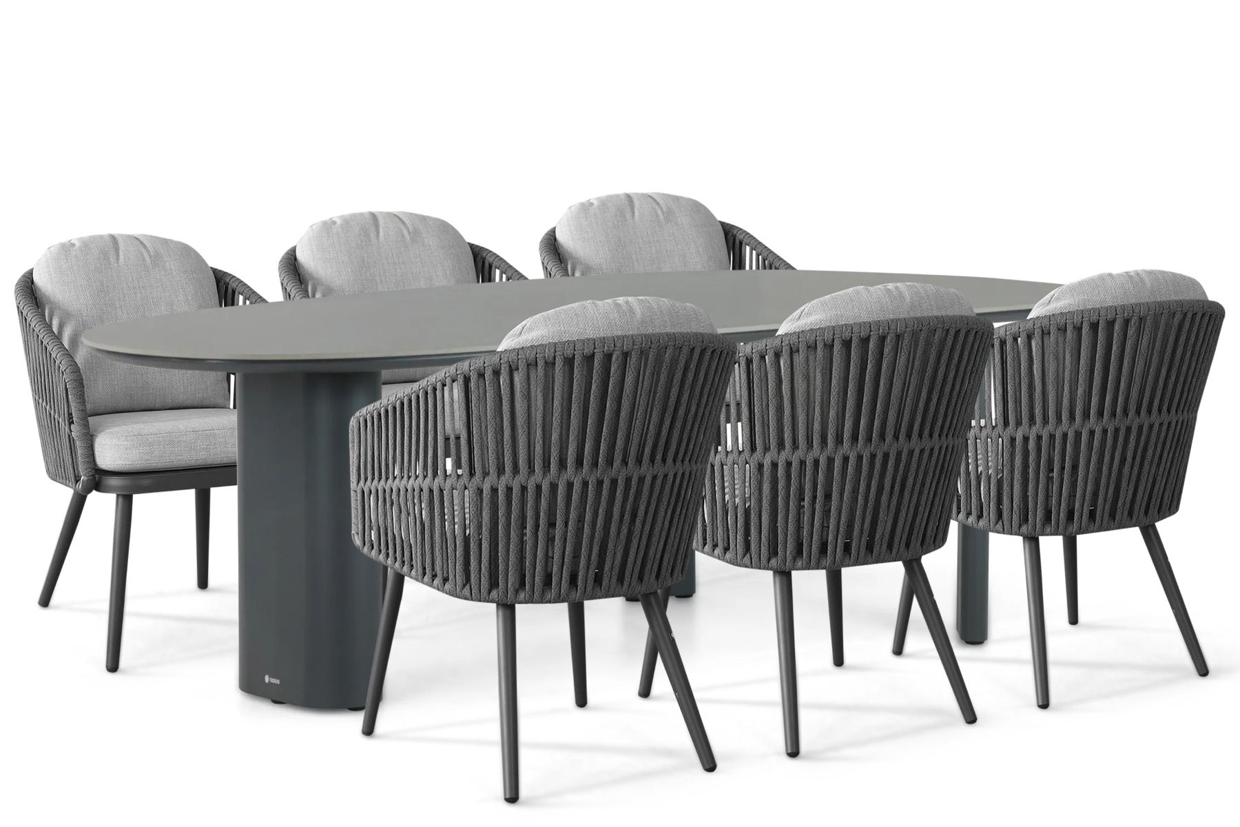 Santika Marani/Weave 240x120 cm dining tuinset 9-delig