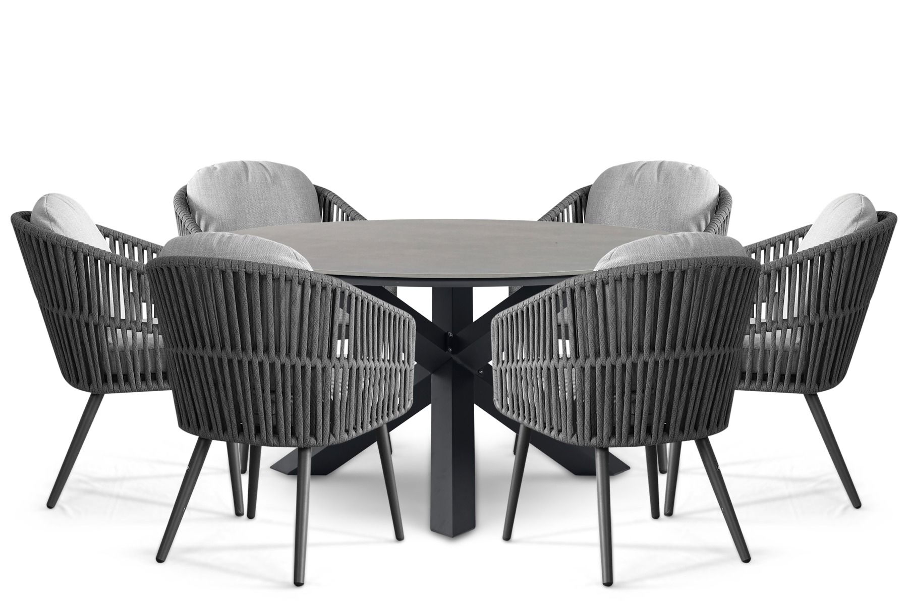Santika Marani/Xento 150 cm dining tuinset 7-delig