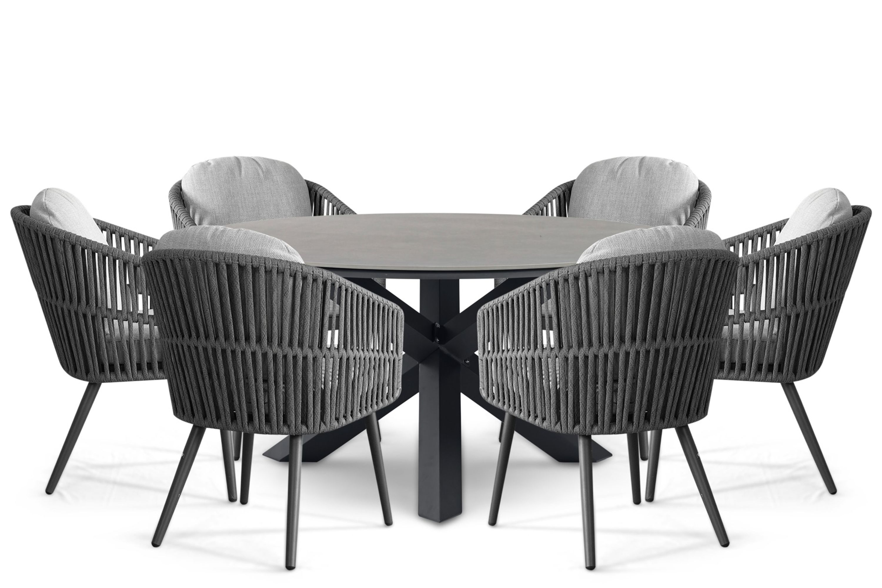Santika Marani/Xento 150 cm dining tuinset 7-delig