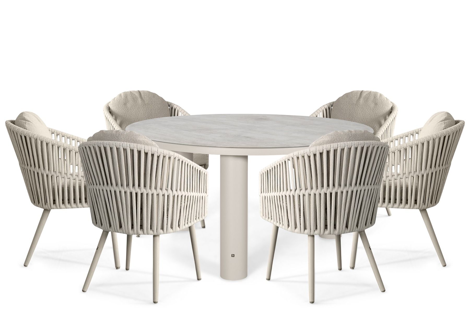 Santika Marani/Arancia 150 cm dining tuinset 7-delig