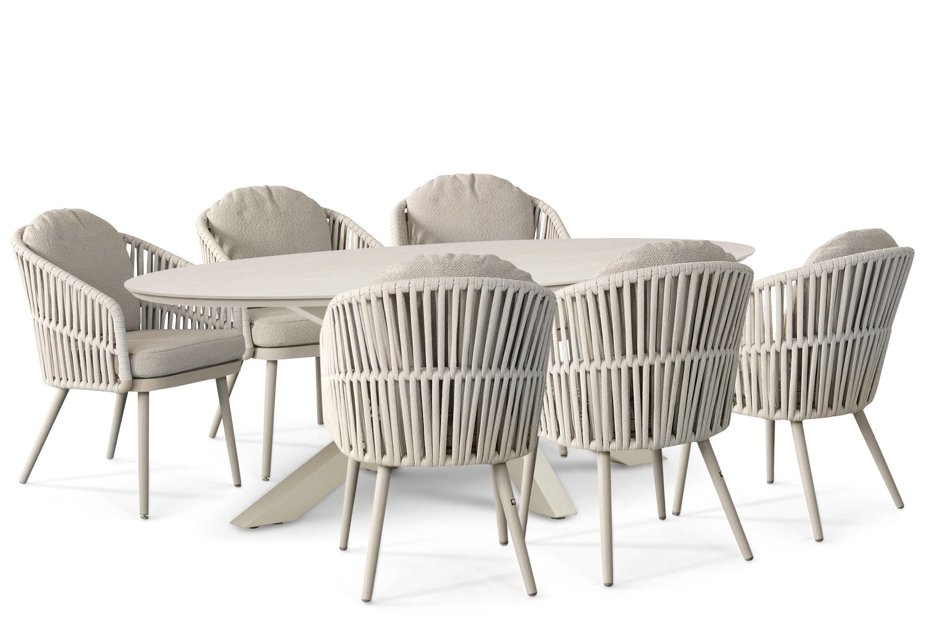 Santika Marani/Lunea 240x120 cm dining tuinset 7-delig