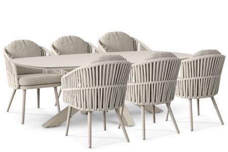 Santika Marani/Voyage 240x120 cm dining tuinset 7-delig