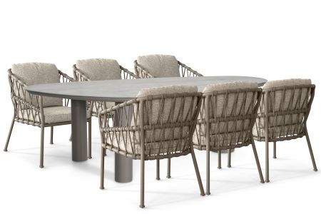 Santika Miyora/Guave 240x120 cm dining tuinset 7-delig