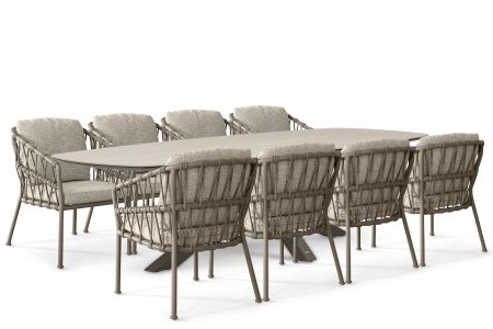 Santika Miyora/Voyage 300x120 cm dining tuinset 9-delig