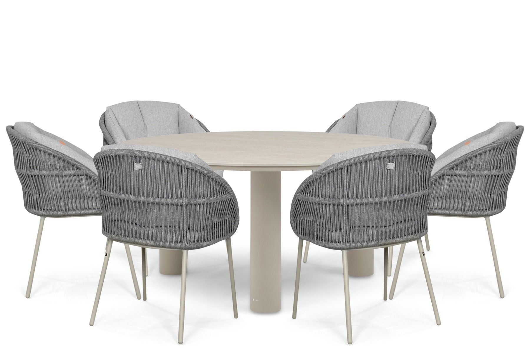 Santika Pebble/Trino 158 cm dining tuinset 7-delig