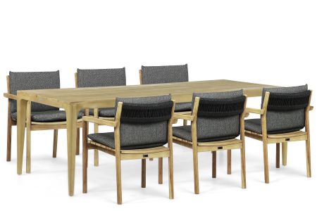 Santika Suka/Sentis 240 cm dining tuinset 7-delig