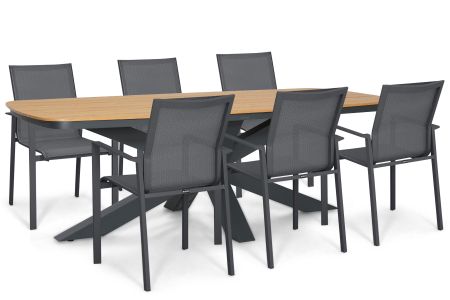 Lifestyle Timo/Camila 220x100 cm dining tuinset 7-delig