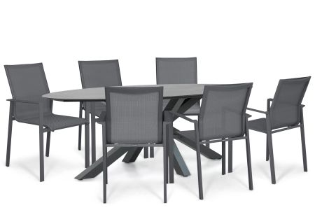 Lifestyle Timo/Ellisse 240x107 cm dining tuinset 7-delig